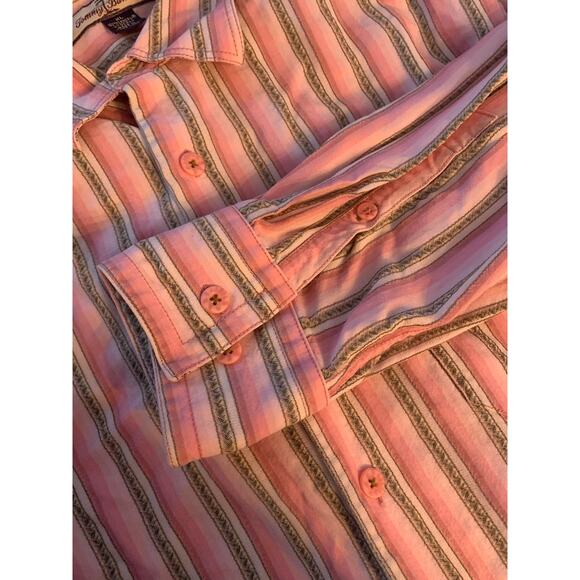 Tommy Bahama tencel lyocell stripe button down shirt men’s size xl - Picture 5 of 6